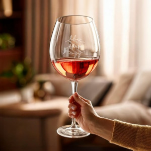 Kieliszek do wina MEGA XXL (3,2l) z grawerem dla niej - Ja i wino