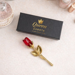 Wieczna róża kryształowa z dedykacją na Dzień Kobiet - Queen