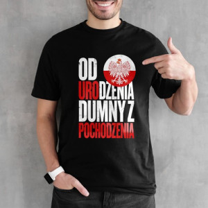 Koszulka męska z nadrukiem patriotycznym Rozmiar XXL - Dumny z pochodzenia