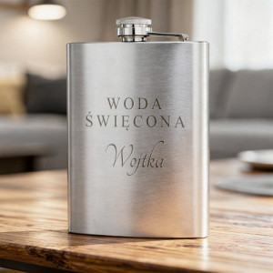 Piersiówka z grawerem dla niego - Woda święcona