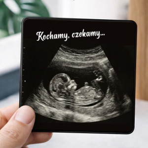 Magnes na lodówkę z muzyką i zdjęciem USG - W oczekiwaniu