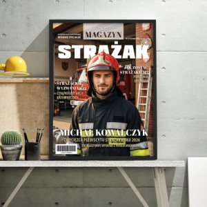 Okładka gazety ze zdjęciem dla strażaka - Strażackie wyzwania
