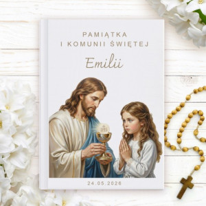 Biblia dla dzieci na komunię z nadrukiem dla dziewczynki - Wiedza o Bogu