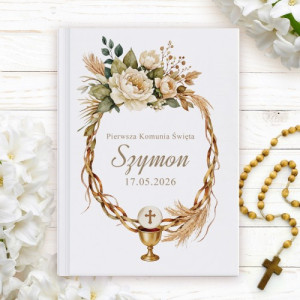 Biblia z nadrukiem na komunię dla chłopca - W ramionach wiary