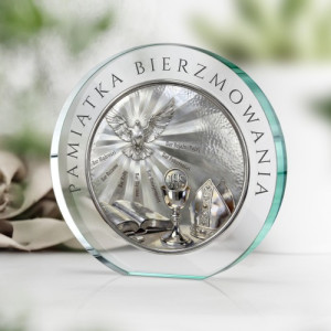 Statuetka szklana z nadrukiem na bierzmowanie - Dary