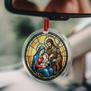 Zawieszka do auta z motywem religijnym - Święta ochrona