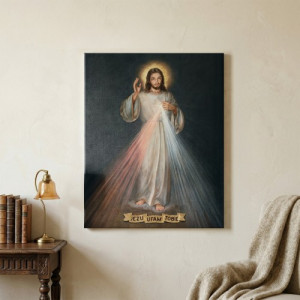 Obraz do salonu Jezus Miłosierny 40x50 cm na płótnie - Syn Boży