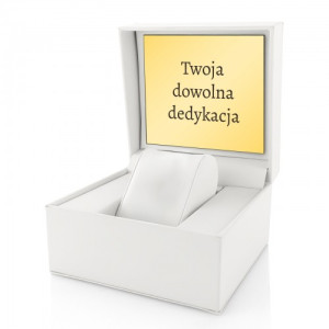 Pudełko na zegarek białe z grawerem dedykacji - Symbol chwili
