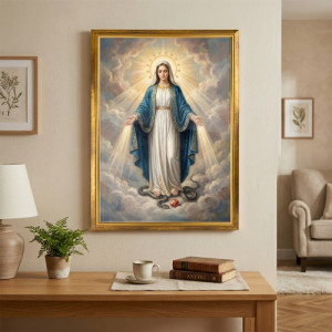 Obraz do salonu Matka Boża Niepokalana (50 x 70 cm) - Czystość duszy