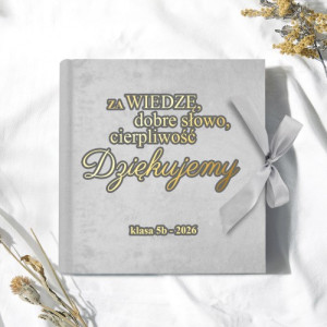 Album na zdjęcia welurowy z nadrukiem dla nauczycielki - Dobre wspomnienia
