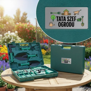 Zestaw narzędzi ogrodowych w walizce dla taty - Szef ogrodu
