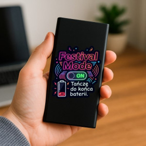 Powerbank 20000mAh z nadrukiem dla miłośnika koncertów - Festiwalowy nastrój