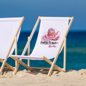 Leżaki ogrodowe i plażowe - Leżak plażowy z nadrukiem dla emerytki - Nic nie muszę