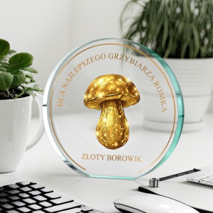 Statuetka z nadrukiem dla grzybiarza - Złoty borowik
