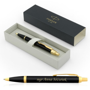 Długopis Parker IM czarny GT z grawerem - Magister