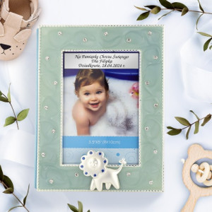 Album na zdjęcia dla chłopca z grawerem - Lwiątko