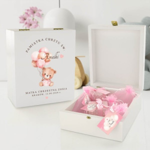 Pudełko wspomnień dla dziewczynki na chrzest - Ważne chwile