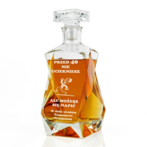 Karafka do whisky z grawerem na 40 urodziny - Nieuniknione
