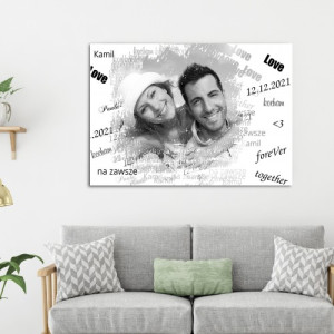 Fotoobraz ze zdjęcia 50x70 cm dla pary - LETTERS
