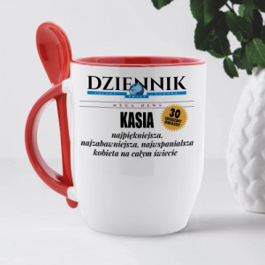 Kubek z łyżeczką i nadrukiem dla niej na 30 urodziny - News DNIA
