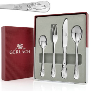 Sztućce dla dzieci Gerlach Bon Ton z grawerem - Kotki