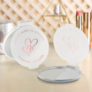 Lusterko kosmetyczne z nadrukiem dla ukochanej - Kocham zawsze