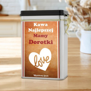 Puszka na kawę z nadrukiem dla mamy - Kawa najlepszej mamy