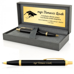 Długopis Parker IM Czarny GT w pudełku z grawerem - Magister