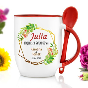 Kubek z nadrukiem na podziękowania dla świadkowej - Najlepsza Świadkowa