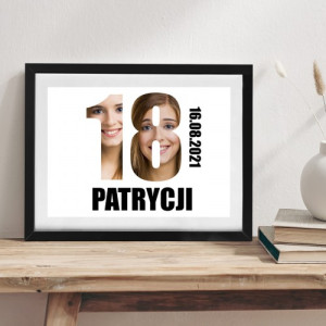 Obraz na płótnie w ramce (30x40) na 18 urodziny - Szalone 18 lat