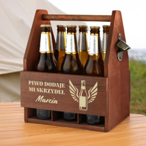 Skrzynka na piwo z grawerem dla niego - Skrzydlata apteczka