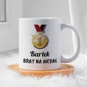 Kubek z nadrukiem dla brata - Brat na medal