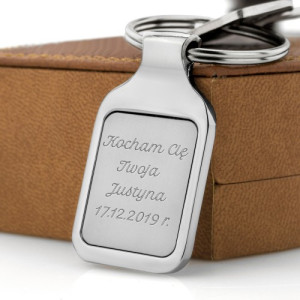 Brelok do kluczy z grawerem - Bo Ciebie kocham!