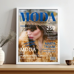 Okładka magazynu ze zdjęciem dla niej - Moda