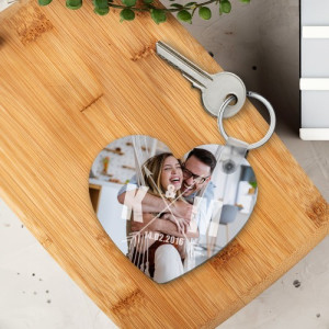 Brelok do kluczy z nadrukiem zdjęcia - Zakochani