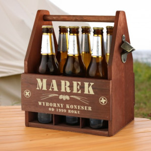 Skrzynka na piwa z grawerem dla piwosza - Wyborny koneser
