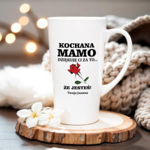Kubek latte do kawy z nadrukiem dla mamy - Kochana mamo