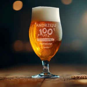 Pokal do piwa z grawerem na urodziny - 100 lat