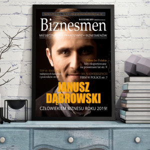 Okładka magazynu ze zdjęciem dla niego - BIZNESMEN