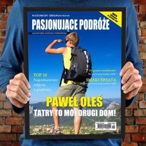 Okładka magazynu ze zdjęciem dla podróżnika - Przygoda