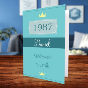 Kartka z okazji urodzin dla niego - Królewski rocznik