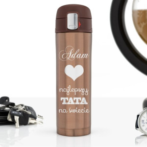 Kubek termiczny z grawerem dla taty - Najlepszy tata na świecie