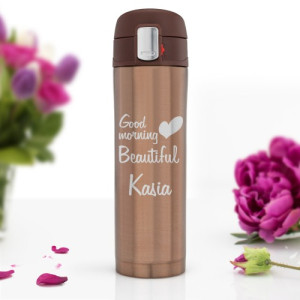 Kubek termiczny z grawerem dla niej - Good morning Beautiful