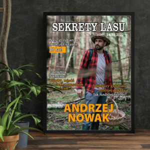 Okładka magazynu ze zdjęciem dla grzybiarza - Sekrety lasu