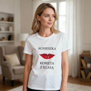 Koszulka damska z nadrukiem imienia Rozmiar S - Kobieta z klasą