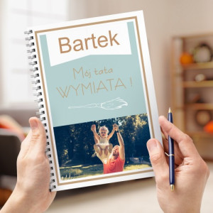 Notatnik z nadrukiem i zdjęciem - Tata wymiata