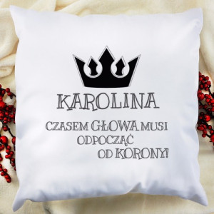 Poduszka z nadrukiem - Korona