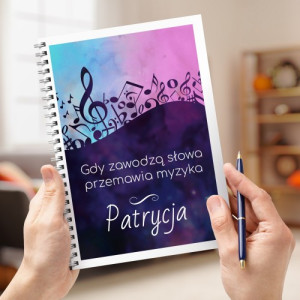 Notes z nadrukiem dla miłośniczki muzyki - Gdy zawodzą słowa