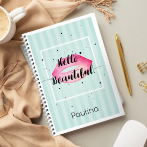 Notatnik personalizowany dla kosmetyczki - Hello beauty