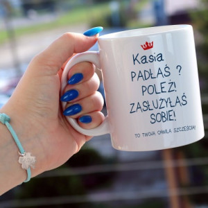 Zestaw: kubek + bransoletka z personalizacją